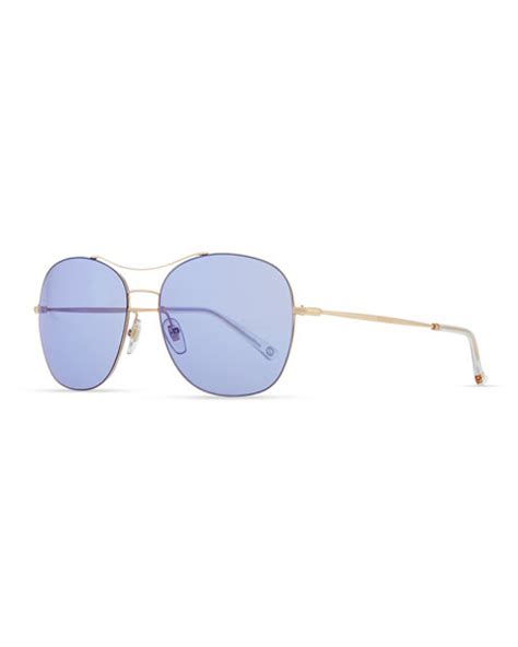 gucci round metal aviator sunglasses